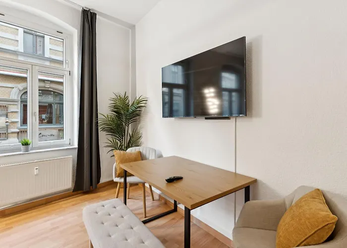 Apartment Larooms Halle - Ku11 - 2 Schlafzimmer - 4 Betten - Waschmaschine & Trockner Halle (Saale)