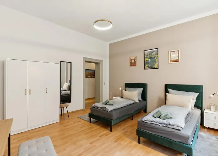 Larooms Halle - Ku11 - 2 Schlafzimmer - 4 Betten - Waschmaschine & Trockner Apartment Halle (Saale)